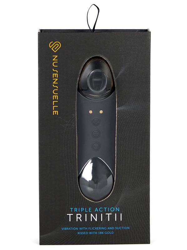 NU Sensuelle Trinitii Clitoral Sucking Toy Tongue Vibrator - 18K Gold Edition - Club X